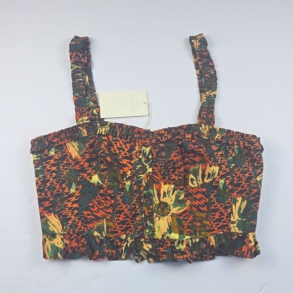 Ulla Johnson NWT Alexandra Crop Top in‎ Prism MSRP $270 Women's size 12 - Picture 5 of 13